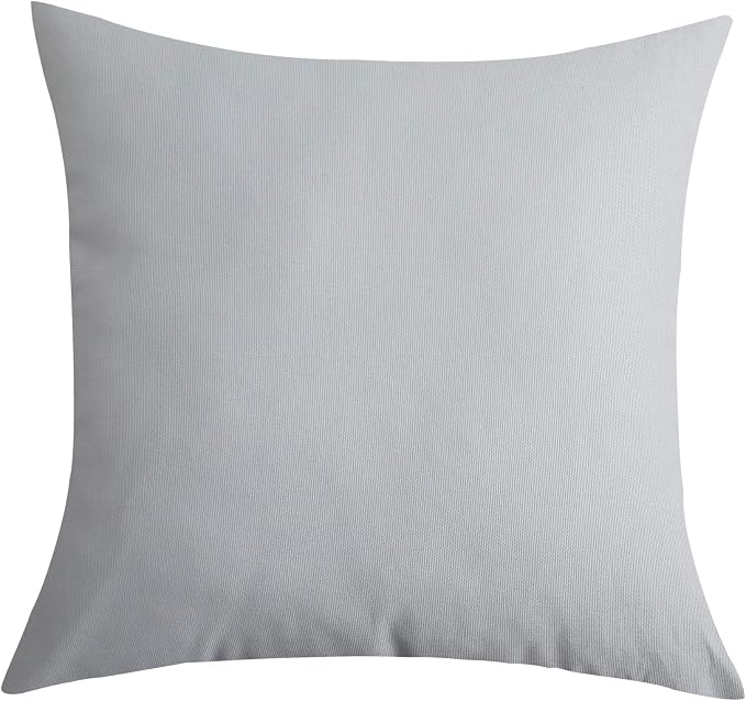 TangDepot 100% Cotton Solid Throw Pillow Cover 20x20 Gray Stone | 100% cotton, same-color zip, machine wash & air dry. For living room, bedroom, office, car. 42 colors, 281 sizes. Cover only.
