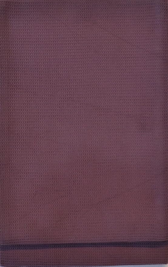 Waffle Bath Towel Pack of 2, 30.5x58 INCHES, 100% Natural Organic Cotton, GOTS Certified (Burgundy) Super ABSORBANT & Quick Dry,NO SOFTENERS, Environment Friendly