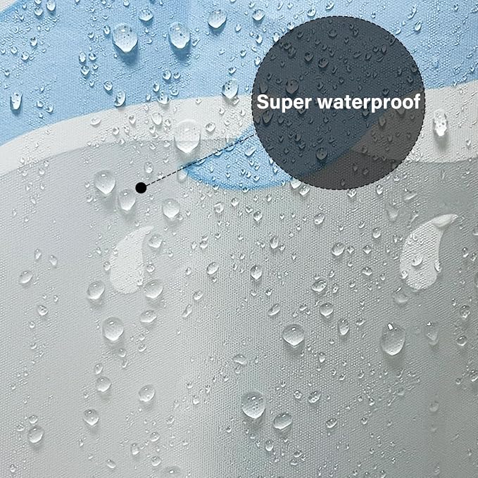 Plastic Shower Liner - Premium EVA 6G Shower Curtain Liner with Rustproof Grommets and 3 Weighted Magnets, Waterproof Shower Curtains for Bathroom (Dolphin, 72" x 78")