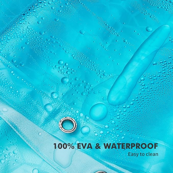 Bostofy Shower Curtain Liner,Waterproof Heavyweight 8g EVA Shower Liner with 3 Magnets and 12 Rustproof Metal Grommets, 72" W x 84" L