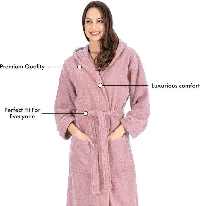 Nine West Women's Hooded Terry Bathrobe
