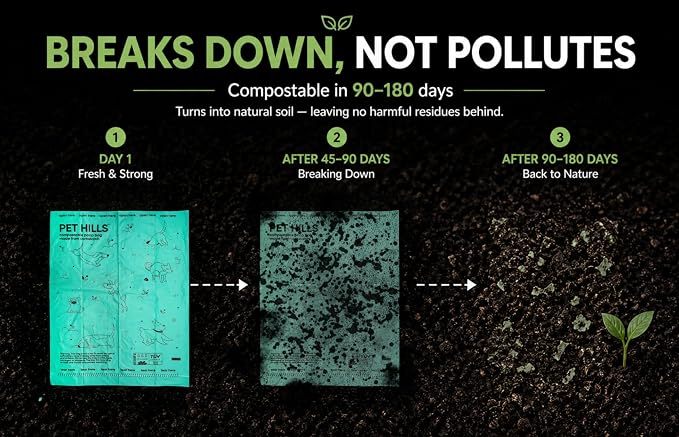Heavy Duty Compostable Dog Poop Bags – 120 Count, Extra Thick 20 Micron, Leakproof & Unscented, Fits All Dispensers, Plant-Based Cornstarch, TÜV OK Compost HOME Certified