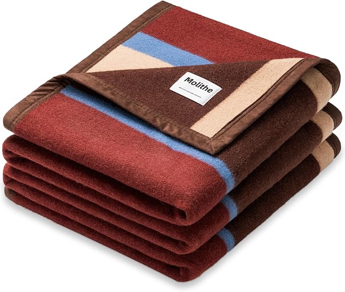 Alpaca Wool Blanket 50% Alpaca 50% Sheep Wool Blend, Ultra-Soft Heavy Wool Bed Blanket for Winter Year-Round Use, King Size 84''x 102'' Warm Natural Fiber Washable Wool Throw
