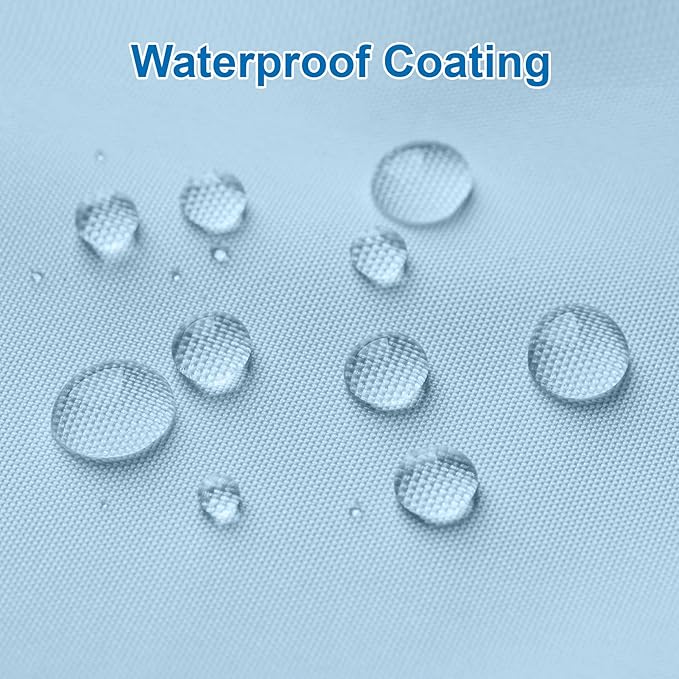 Amazer Baby Blue Shower Liner Cloth Waterproof, Soft Baby Blue Shower Curtain Liner Fabric with Weighted Stones, Washable Shower Curtain and Liner 2-in-1, 12 Grommet Holes, 72 x 72 Inches
