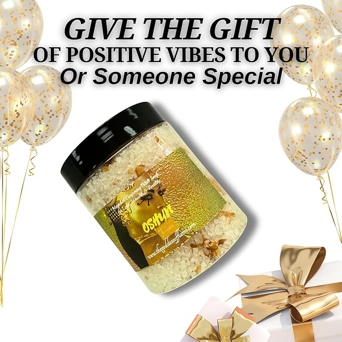 Oshun Bath Salts – Spiritual Cleansing Ritual Bath Soak – Goddess of Love & Abundance Inspired – Witchcraft, Wiccan, Pagan & Metaphysical Bath Supplies 12oz