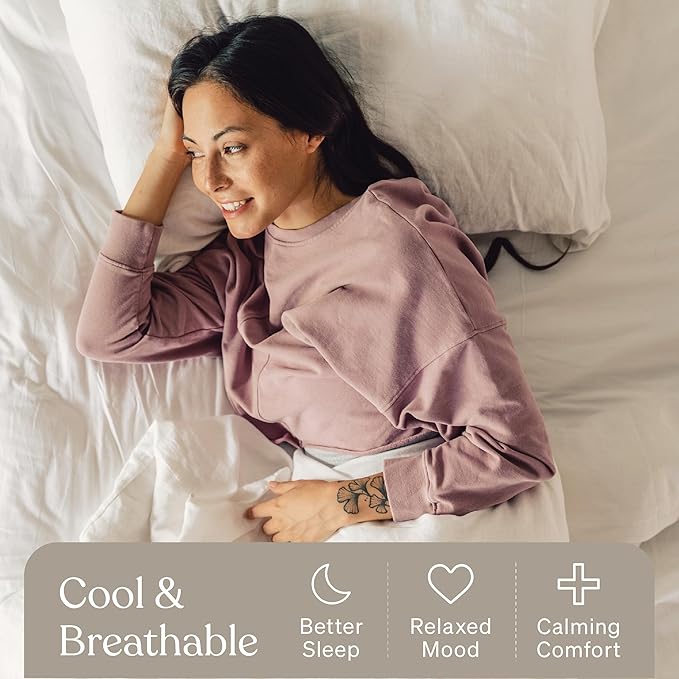 Baloo 100% French Linen Duvet Cover for Weighted Blanket (White - 60"x80" - Full/Queen Size) | Cooling, Soft & Durable | Machine Washable & Dryer Safe | Oeko-TEX® Standard 100 Certified