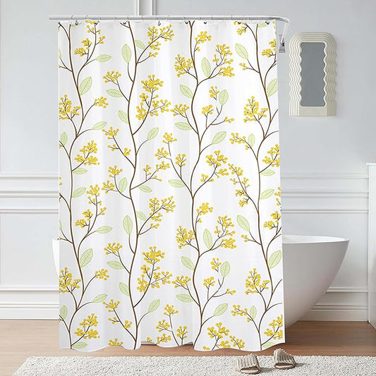 Plastic Shower Liner - Premium EVA 6G Shower Curtain Liner with Rustproof Grommets and 3 Weighted Magnets, Waterproof Shower Curtains for Bathroom (Holly Tree, 72" x 72")