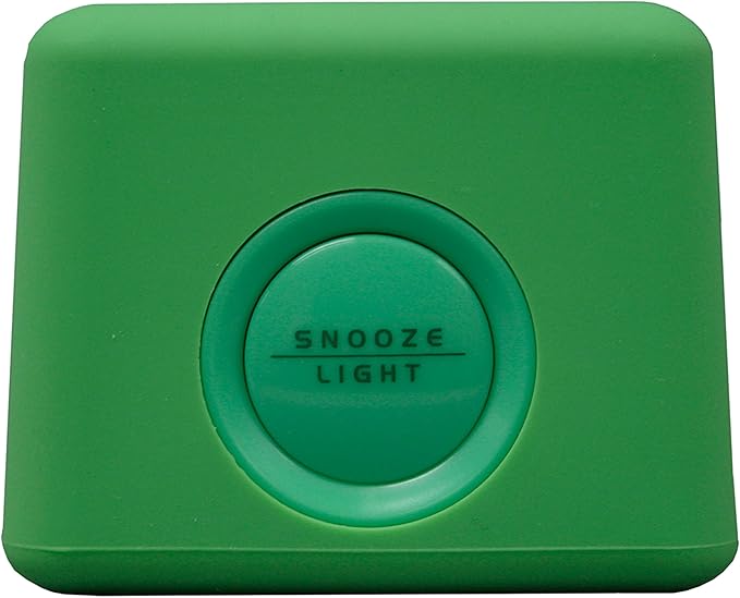 Equity 70911 Digital Green Silicone Cube Alarm Clock with On-Demand Backlight