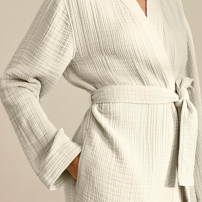 BOLL & BRANCH Dream Robe - 100% Organic Cotton - Ultra Soft, Lightweight, Breathable, and Pre Shrunk - Unisex