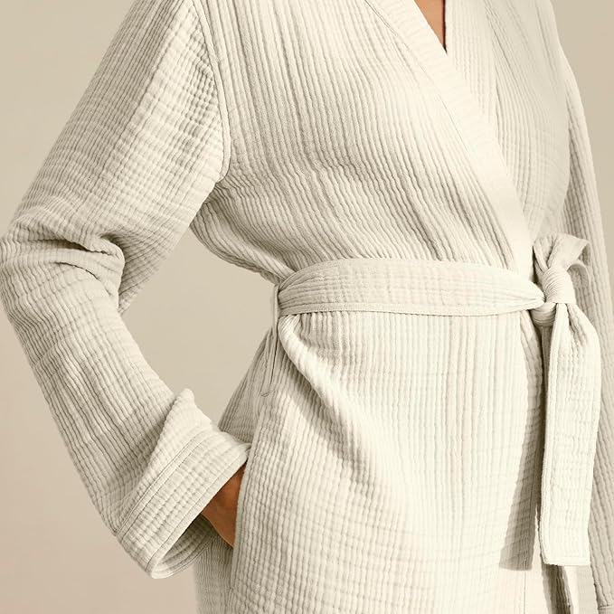 BOLL & BRANCH Dream Robe - 100% Organic Cotton - Ultra Soft, Lightweight, Breathable, and Pre Shrunk - Unisex