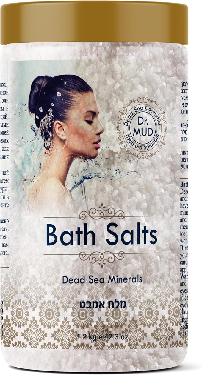 Natural Dead Sea Salt 100% Mineral-Rich Bath Soak, More Minerals Than Epsom Salt, Deep Relaxation, Detox, Exfoliates & Softens Skin, Helps Psoriasis, Eczema