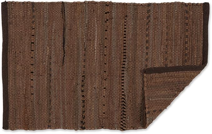 DII Chindi Home Collection Handwoven Multicolor Area Rag Rug, 20x31.5, Leather Brown