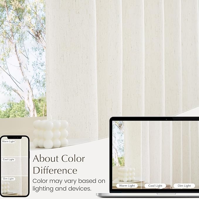 NICETOWN Cream Linen Kitchen Curtains 18 inches Long, Rod Pocket & Back Tab Thick Flax Blend Privacy with Light Filtering Short Window Treatments for Cafe, W55 x L18, 2 Panels