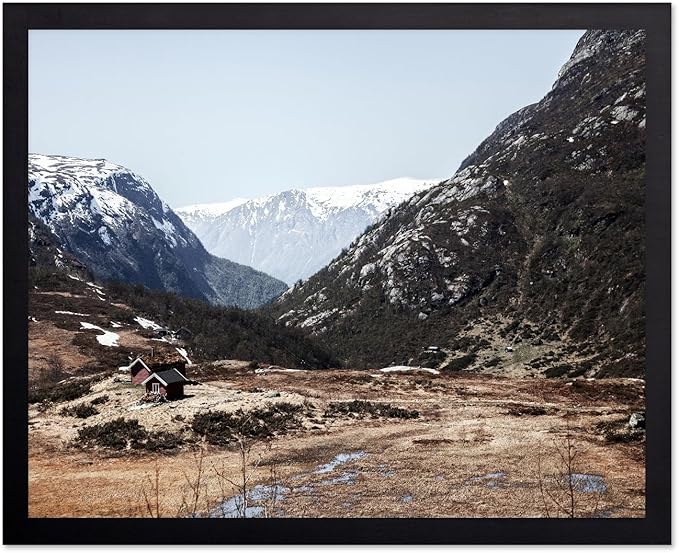 Monem Art Scandinavian Mountain Cabin Landscape Photography Print - Nordic Nature Scenic Art Poster - Wall Decor for Living Room, Bedroom or Office - 30x40 Unframed Wall Art by Mareike Bohmer