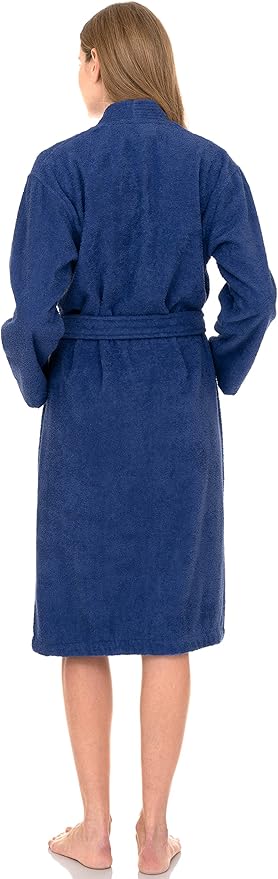 TowelSelections Womens Robe Cotton Kimono Bathrobe for Women Knee Length Terry Cloth Towel Robes for Women XS to 4X