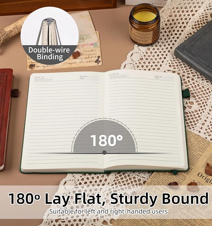 Lined Journal Notebook, A5 Leather Vintage Journals for Writing, 288 Pages College Ruled Notepad for Women Men, Vegan Leather Daily Notebook for Work, School, Travel, Note Taking(Celtic Star, Grey)