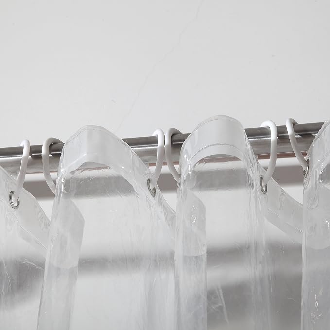Ghooss PEVA 4G Shower Curtain Liner (Pack of 2),Bathroom Liner,72 Inch by 72 Inch - Clear
