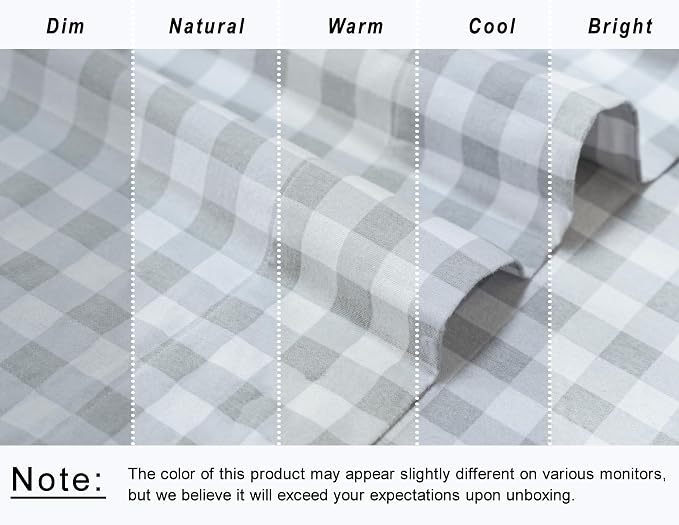RUVANTI Flannel Sheets King Size - GOTS Certified 100% Organic Cotton, 4 Piece Warm, Soft & Breathable Set, Deep Pocket Snug Fit, Double Brushed Cozy All Season Bedding, Open Gingham