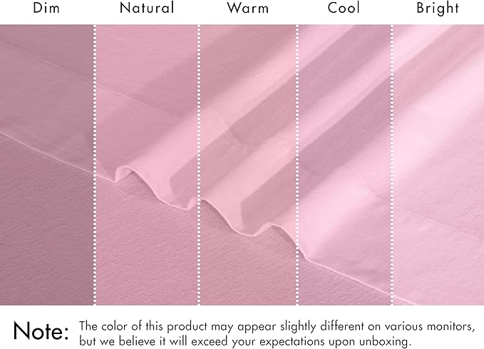 RUVANTI Flannel Sheets King Size - GOTS Certified 100% Organic Cotton, 4 Piece Warm, Soft & Breathable Set, Deep Pocket Snug Fit, Double Brushed Cozy All Season Bedding, Soft Pink