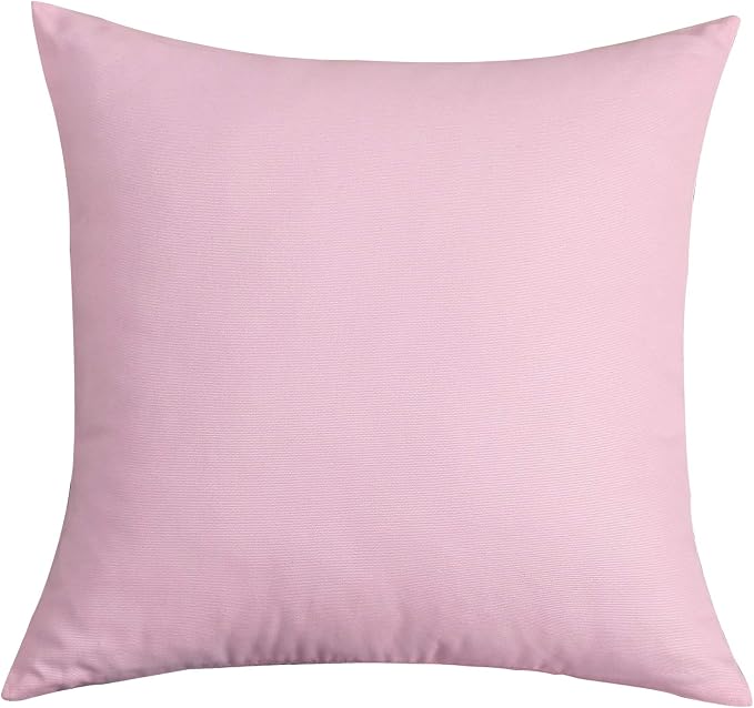 TangDepot 100% Cotton Solid Throw Pillow Cover 14x14 Salmon Pink | 100% cotton, same-color zip, machine wash & air dry. For living room, bedroom, office, car. 42 colors, 169 sizes. Cover only.