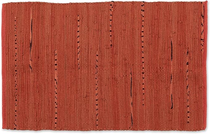 DII Chindi Home Collection Handwoven Multicolor Area Rag Rug, 20x31.5, Spice