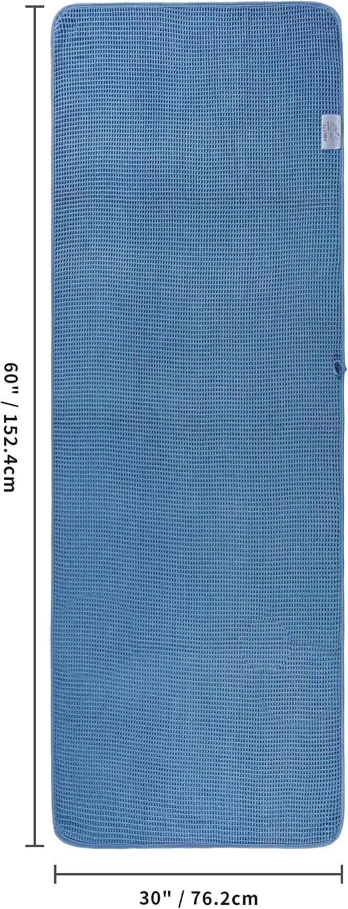 POLYTE 430 GSM Microfiber Oversize Quick Dry Lint Free Bath Towel, 60 x 30 in, 4 Pack (Waffle Weave)