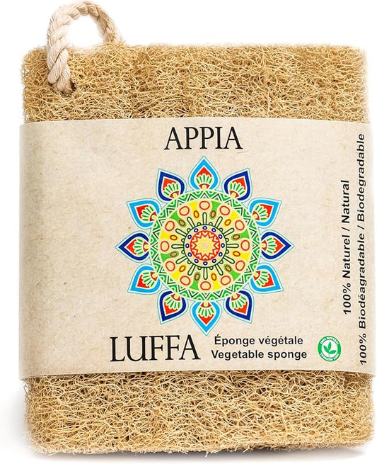 Premium Organic Loofah Sponge Medium 6“ | Loofah for Bath & Shower | Body Scrubber for Shower Scrubbing | Eco Friendly 100% Natural & Biodegradable | Daily Skin Cleansing Care for Women and Men