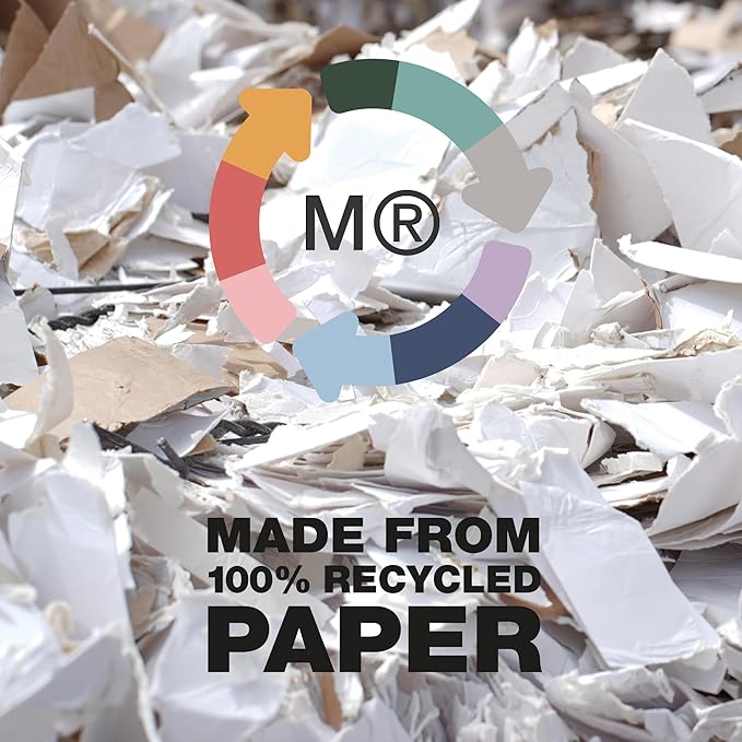 Miquelrius - Recycled Notebook A4-80 Sheets 80 g - Stripes 7 mm - 1 Color Strip - Recycled Cardboard Lid - Eco Marine Color