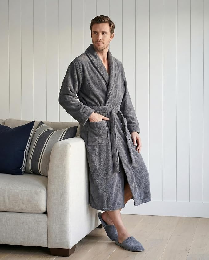 Plush Necessities 100% GOTS Certified Organic Cotton Terry Bathrobe