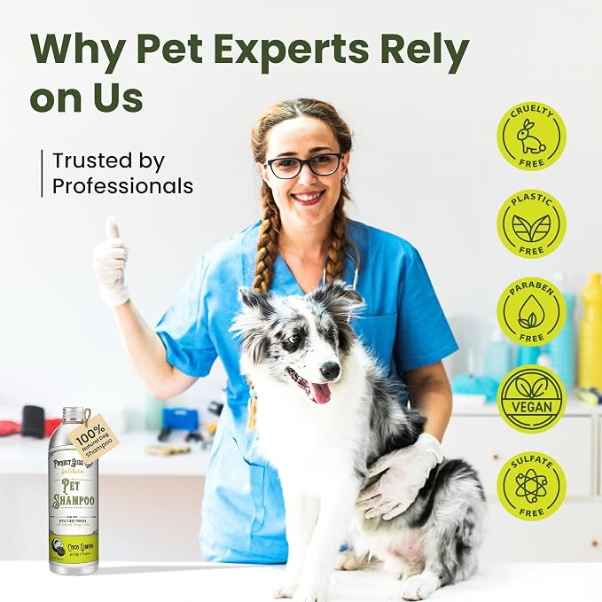 Project Sudz Spa Collection Liquid Shampoo – Coco Limone | Nourishing Natural Pet Shampoo with Coconut & Lemon | Gentle, Eco-Friendly, Safe for Dogs & Cats