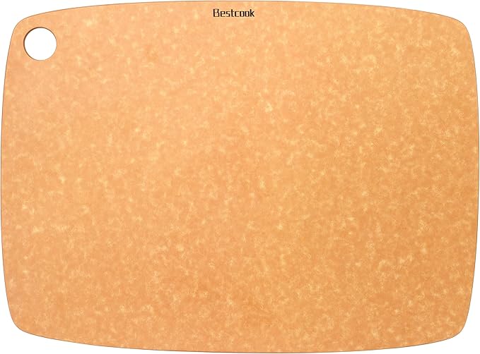 Wood Fiber Cutting Board for Kitchen - High Density, Non-Porous, BPA-Free, Reversible Chopping Board, Dishwasher Safe, Knife-Friendly Cutting Board for Meat, Bread, Fruit, 17.3" x 12.8", Wooden