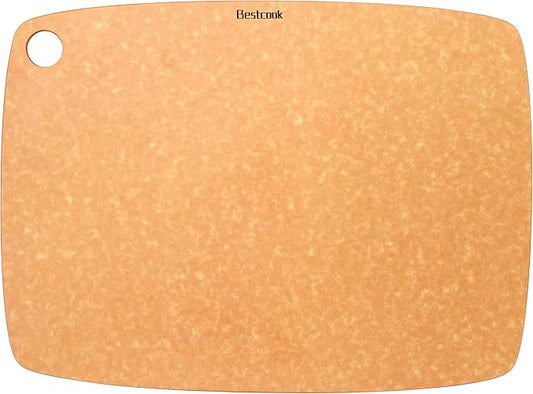 Wood Fiber Cutting Board for Kitchen - High Density, Non-Porous, BPA-Free, Reversible Chopping Board, Dishwasher Safe, Knife-Friendly Cutting Board for Meat, Bread, Fruit, 17.3" x 12.8", Wooden