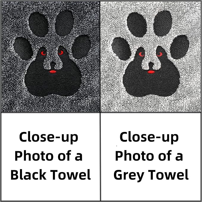 Dogvingpk Extra Large Dog Towel 3 Pack, Super Absorbent Soft Quick Drying Microfiber Pet Bath Towels for Large & Medium Dogs (XL-55" * 36", Grey and Black and Brown)
