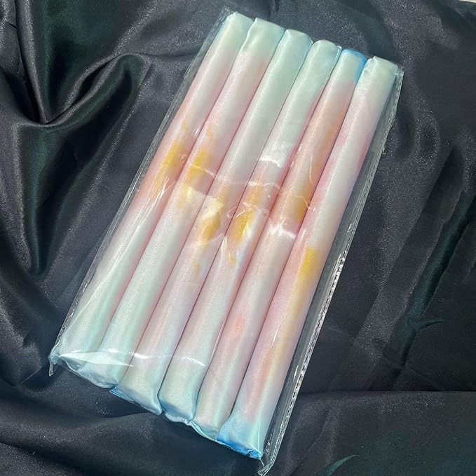 Heatless Curling Rod - Heatless Hair Curler for Overnight Curls, Soft Hair Curlers to Sleep In, Heatless Curlers for Women, No Heat Curls (6Pcs +1 Pcs chin strap) (Sunset Tie Dye, 10IN)