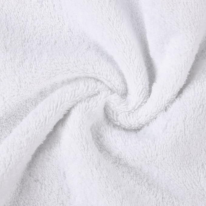 Superior 100% Organic Cotton 3-Piece Towel Set, Includes 1 Bath Towel, 1 Hand Towel, 1 Face Towel/Washcloth, Daily Use, Bathroom, Guest Bath, Absorbent, Home Essentials, Oregon Collection, White