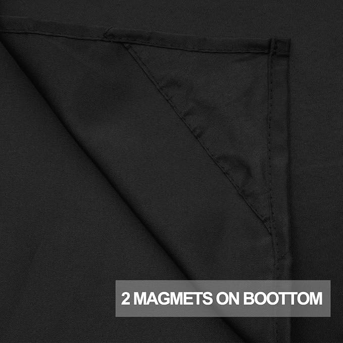 Barossa Design Fabric Snap-in Liner 70" W x 54" H - Hotel Style Removable Replacement Inner Liner, Machine Washable & Water Repellent - Black, 70x54
