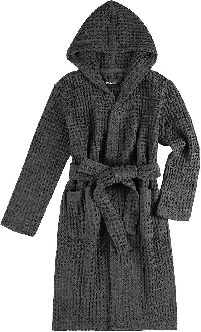 Luxury Organic Japanese Cotton Hotel & Spa Waffle Bathrobe for Men and Women (Hooded/Kimono)