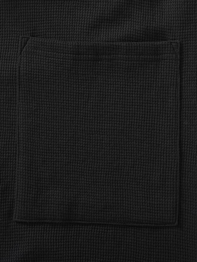 Latuza Men's Waffle Knit Hooded Robe Lightweight Bathrobe