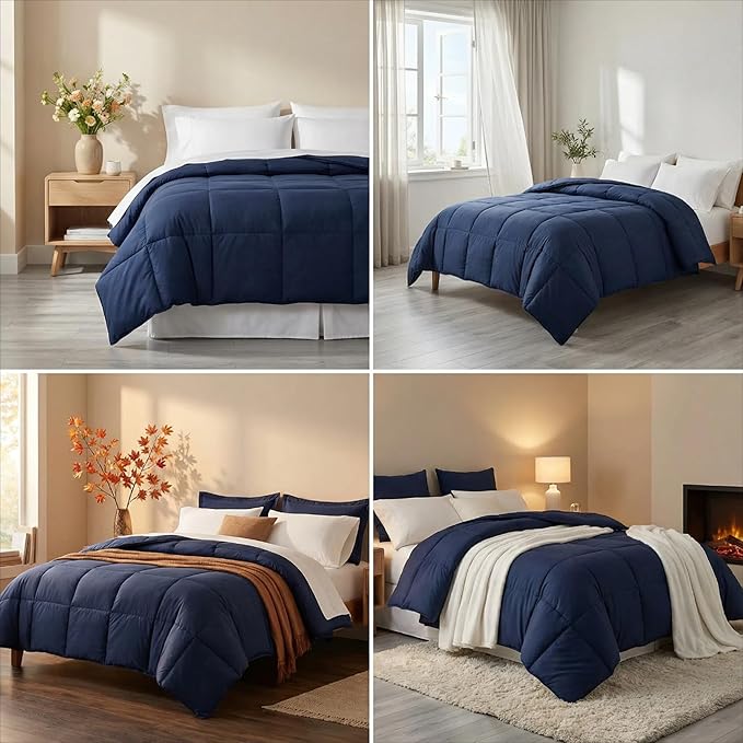 King Size Comforter - Luxury Goose Down Alternative Comforter Duvet Insert - Ultra Soft Hypoallergenic Bedding - with Corner Tabs - Hotel Dorm