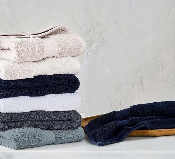 100% Organic Cotton Towels 650 GSM Plush Feather Touch Quick Dry Hand Towel, Pack of 6 GOTS Certified, Oeko-Tex Green Certified, Organic Cotton Hand Towel, 20"X30"