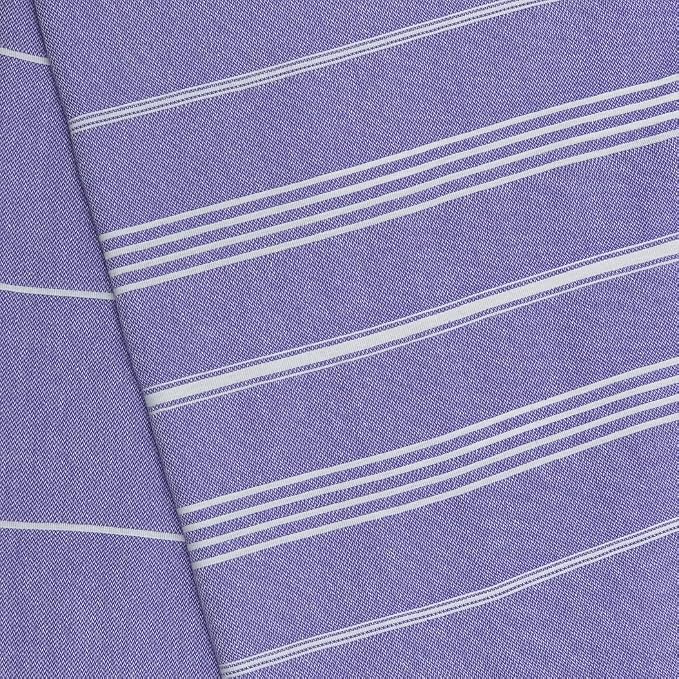Bersuse Towels Anatolia XL Beach Blanket Throw Blanket Turkish Towel 100% Cotton Extra-Large Quick-Dry Lightweight Premium Peshtemal Towel - 61x82 Inches, Dark Purple (Set of 6)