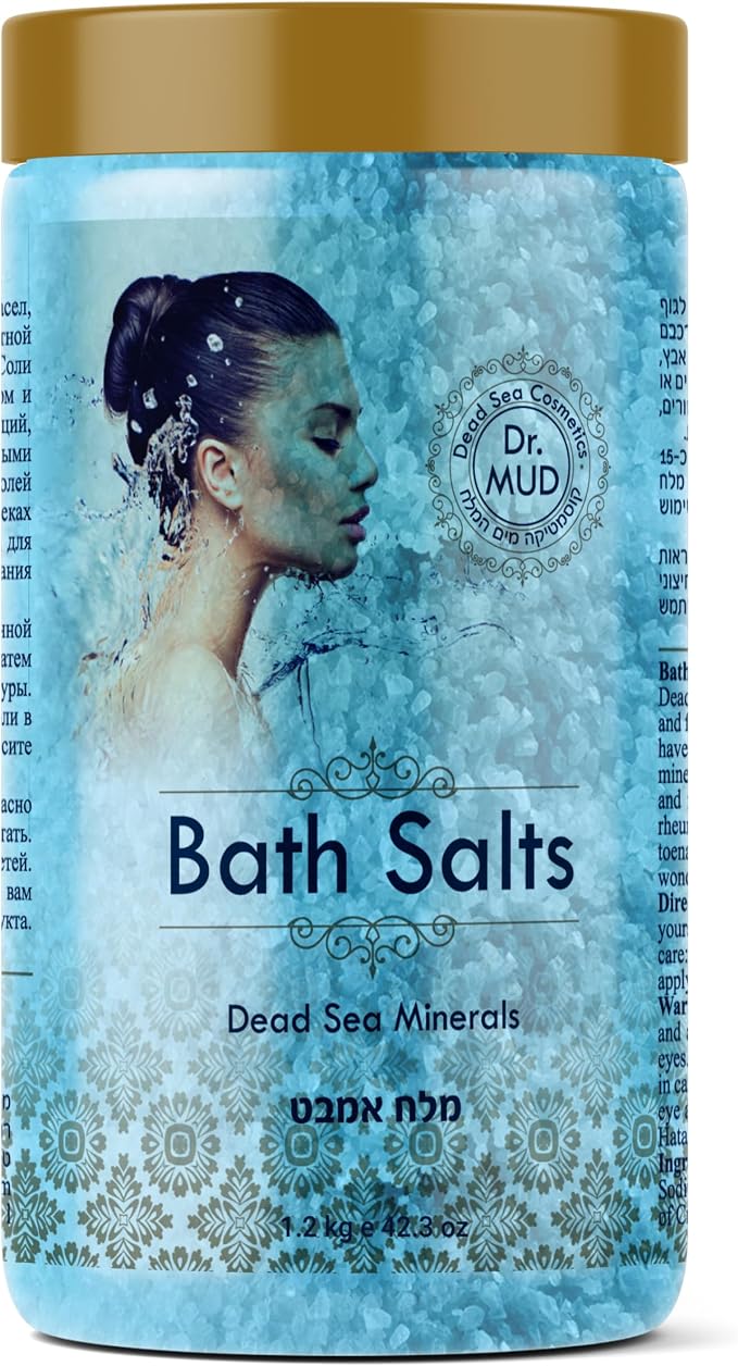 Natural Dead Sea Salt 100% Mineral-Rich Bath Soak, More Minerals Than Epsom Salt, Deep Relaxation, Detox, Exfoliates & Softens Skin, Helps Psoriasis, Eczema