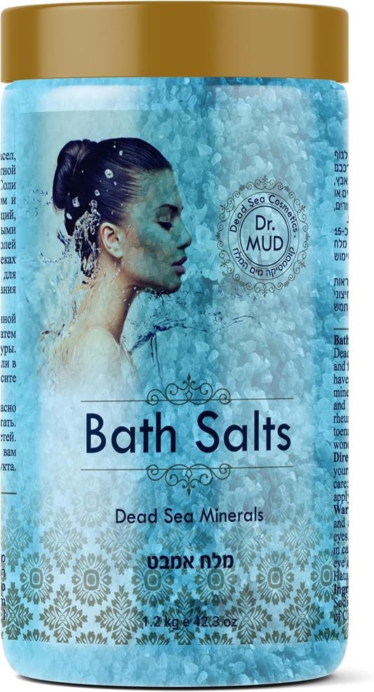 Natural Dead Sea Salt 100% Mineral-Rich Bath Soak, More Minerals Than Epsom Salt, Deep Relaxation, Detox, Exfoliates & Softens Skin, Helps Psoriasis, Eczema