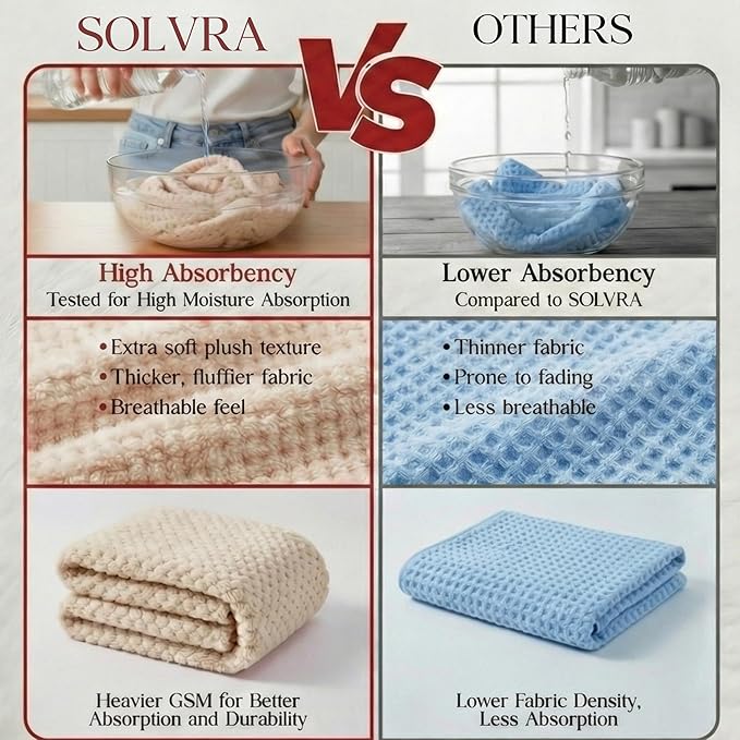 2 Pack Microfiber Hair Towel Wrap for Women 26 x 10 in | Hair Drying Towel with Button | Hair Turban Towel Quick Dry Waffle Coral Fleece Head Towels (Grey + Camel)