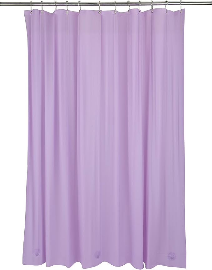 Bath Bliss PVC Heavy Weight Shower Curtain Liner | 4G | 70" x 72" | Rust Resistant Copper Grommets | Magnetic Hem | White