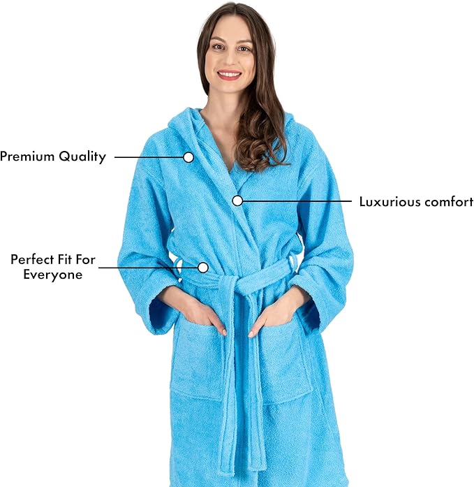 Nine West Women's Hooded Terry Bathrobe