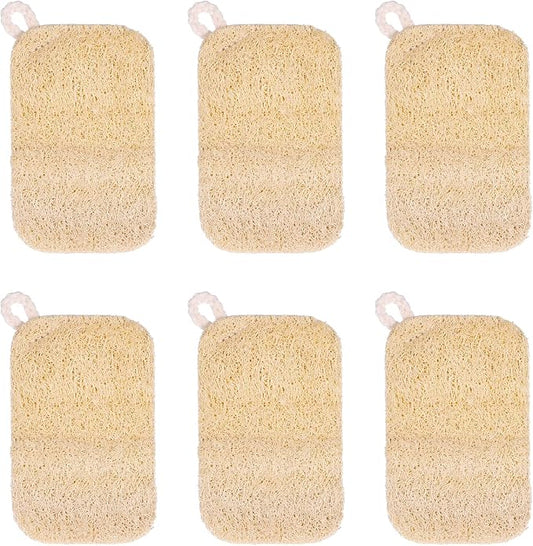 6 PCS Loofah Sponge for Dishes, Loofah Dish Sponge for Kitchen, Compostable Natural Sponges for Dishes