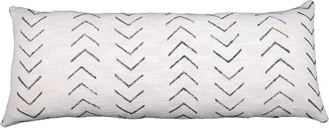 Trade Star Body Pillow Cover 100% Cotton Handloomed Pillow Cover Luxurious Cushion Case Large Modern Throw Pillow Case Farmhouse Indian Couch Cushion Case [Ivory Phoenix 14X36 INCH