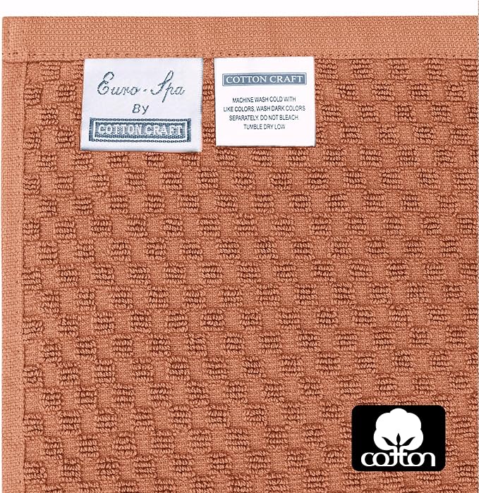 COTTON CRAFT Hooded Bath Towel – 2 Pack Oversized 35x70 Waffle Weave Towel with Hood for Adults - 100% Ringspun Cotton Pool Bath Sheet Wrap with Hood - Soft Super Absorbent Quick Dry – 450 GSM – Mocha