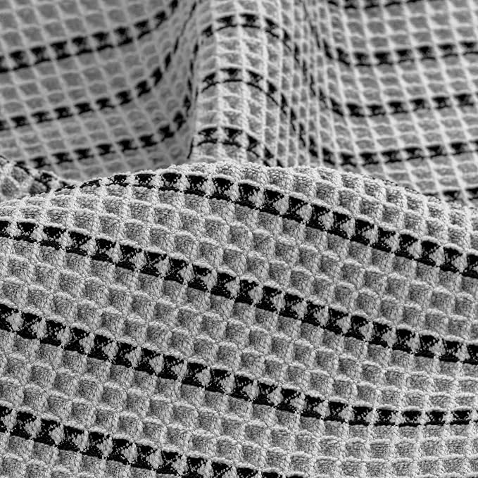 POLYTE 430 GSM Microfiber Oversize Quick Dry Lint Free Bath Towel, 60 x 30 in, 4 Pack (Waffle Weave)